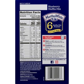 Martha White Blueberry Muffin Mix Gluten Free 7 oz (Pack of 6)