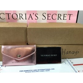 VICTORIA'S SECRET PINK METALLIC COMPACT POCKET TRAVEL MIRROR AND CASE
