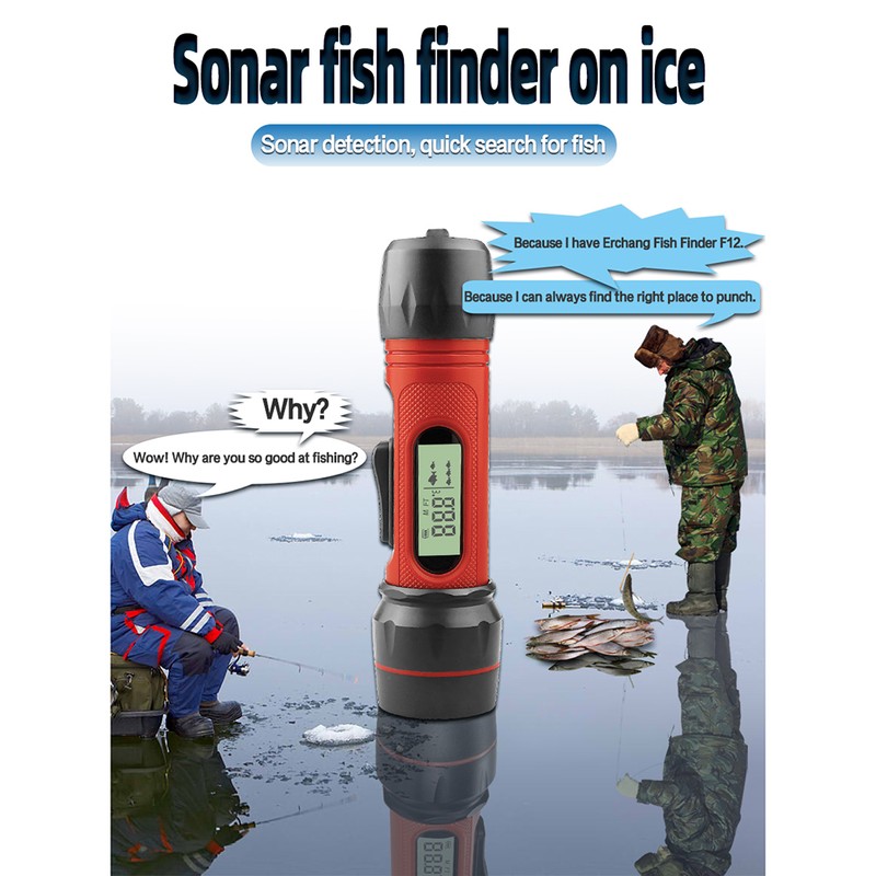 Portable Sonar Fish Finder Waterproof Wireless Depth Finder Ice Fish