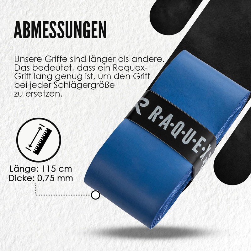 Raquex Endure Racket Overgrip Tape - Pack of 3 Racket