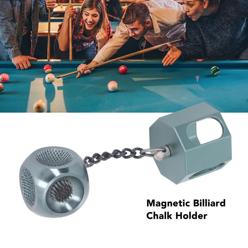 Billiard Chalk Holder Aluminum Alloy Portable Magnetic Pool Cue Chalk