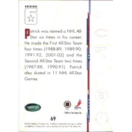 2003-04 In The Game Parkhurst Montreal Hockey #69 Patrick Roy All-Star Hockey Card
