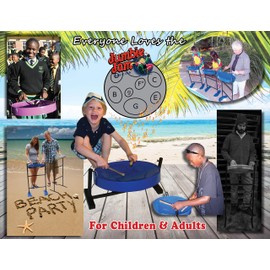 Panyard JJ Jumbie Jam Steel Ready to Play Kit-Silver G-Major with Table Top Stand-Made in USA (W1084)