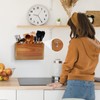 Wooden Kitchen Utensil Holder Organizer for Counter or Countertop, Large