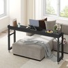 MAHANCRIS Overbed Table with Wheels, Queen Size Adjustable Rolling Desk