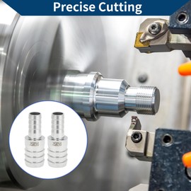 Hihaha 304 Stainless Steel Hose Barb Fittings 63/64" x5/8" Reducer Splicer Mender for Air Water Oil Gas Fuel 2 Pcs Silver Tone