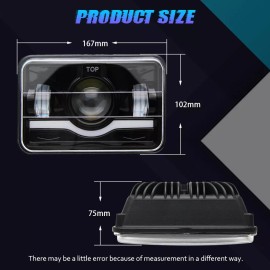 Colight For Suzuki DRZ400SM DRZ400S DRZ400 4x6" LED Headlight Projector DRL Sealed Beam