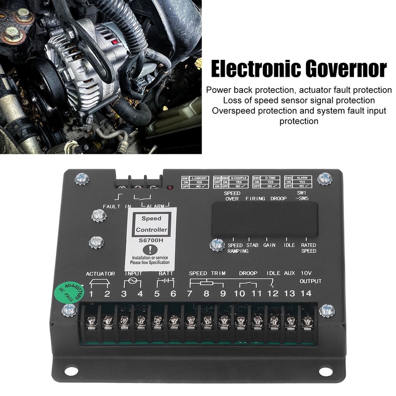 Electronic Generator Speed Controller Panel Diesel Governor Regulator Module 24V