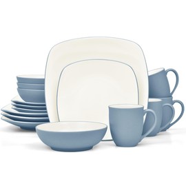 Noritake Colorwave Ice 16-Piece Set - Square, Service for 4 in Blue/Ice