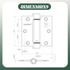 2 Pack Self Closing Door Hinges 3.5 inch Oil Rubbed