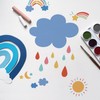 INFUNLY 4pcs Rainbow Wall Stencils for Painting Sun Cloud 11.7x8.3
