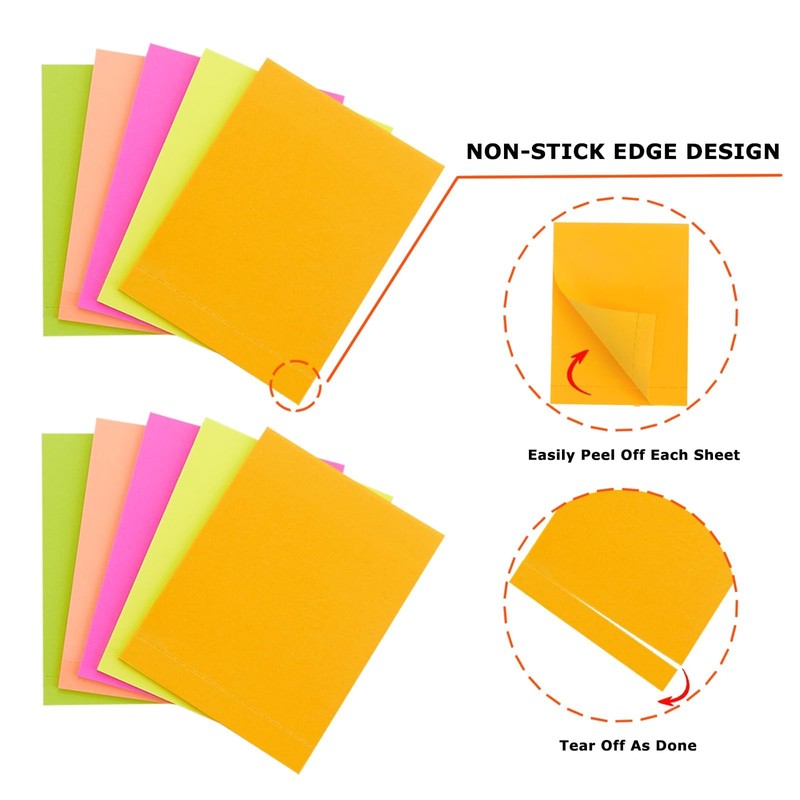 4A 10 Pads Full Adhesive Sticky Notes 3 x 4