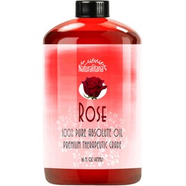 Best Rose Essential Oil (16oz Bulk Rose Oil) Aromatherapy Rose Essential Oil for Diffuser, Soap, Bath Bombs, Candles, and More!