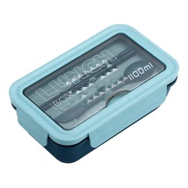 Maíz Contenedor Lonchera Box Lunch Divisiones Cubiertos Portatil