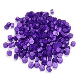 Wax Octagonal Wax Seal Stamps, Pack of 500 Sealing Wax Beads, for Vintage Sealing Wax and Letter, Invitations, Cards, Package Gift (Purple, 500)