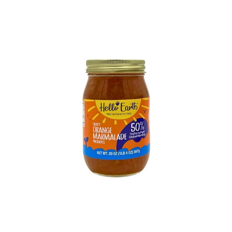 Hello Earth Orange Marmalade Jam Spread, 20 ounces