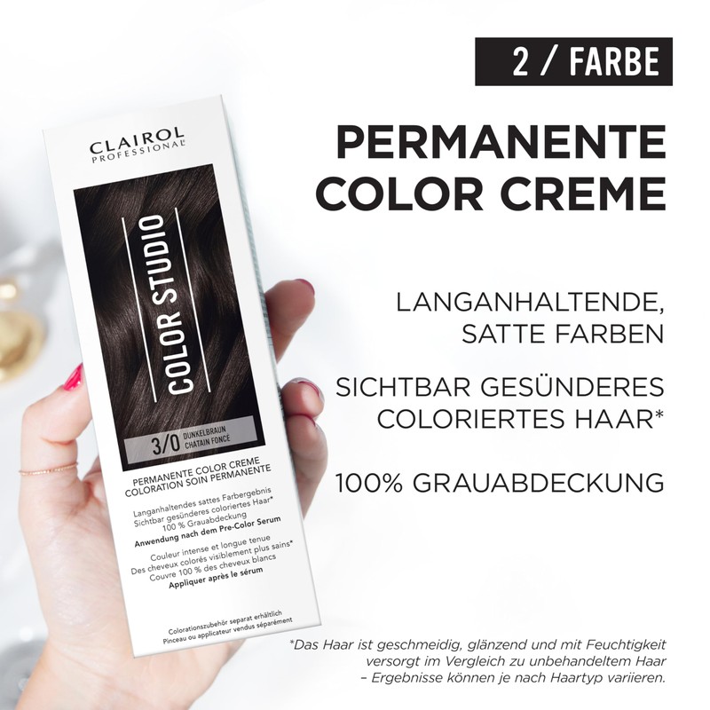 Clairol Professional Color Studio Permanent Hair Colour Dark Brown 3/0