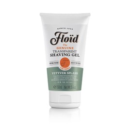 Floid Vetyver Splash Transparent Shaving Gel (150ml), Men's Shaving Gel with Glycerin to Protect and Hydrate Skin, Shave Gel for a Smooth Shave with an Invigorating Scent