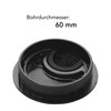 BRUCE.® Premium Cable Grommet Made of Metal [1 Piece, Black]