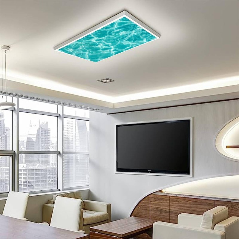 DERUINVAIO 6 Pack Fluorescent Light Covers for Ceiling Light, Clear