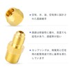 TAILONZ 2 PCS Brass Fittings, Flare Nut and Semi-Assembly, 1/4PT