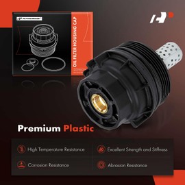 A-Premium Oil Filter Housing Cap Assembly Compatible with Toyota Tundra 2007-2018, Sequoia 2008-2018, Land Cruiser 2008-2011/2013-2018 & Lexus LX570 2008-2011/2013-2018, 5.7L, Replace# 15620-38010