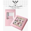Gcardist Auto-pop Up Pink 20.3x20.3x6.4cm 12Pcs Cookie Box with Window