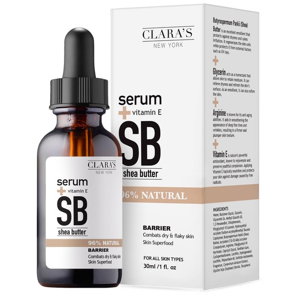 Clara's New York Barrier Shea Butter Facial Serum Moisturising and