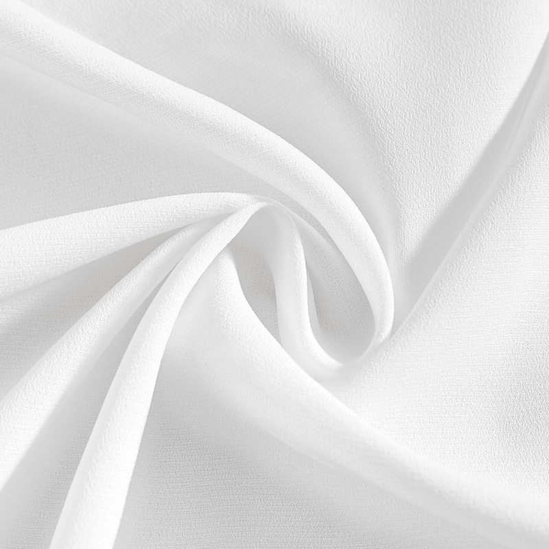 HOMEIDEAS Non-See-Through White Privacy Sheer Kitchen Curtains 24 Inches Long
