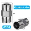 CYUaoao 1/2 Inch Double Nipple Shower Hose Adapter Stainless Steel