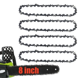 4Pcs 8 inch Chainsaw Chain 3/8" LP Pitch .050" Gauge 33 Drive Links Chain Saw Chains Fits for Portland Pole Saw 62896 Kobalt, ChainSaw Blade for Greenworks Sunjoe Swj800e Oregon S33 Chicago