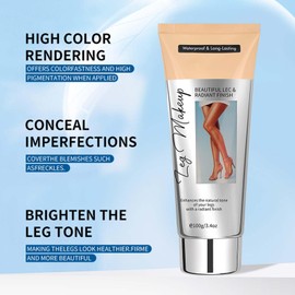 Clawrex Leg Make Up Waterproof, Body Coverage Perfector for Leg, Waterproof Body and Leg Make-Up, Cover Cream for Varicose Veins, Long Lasting, Concealer, Flawless Skin Perfecting (Light Brown)