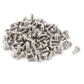 uxcell M3 x 6mm 304 Stainless Steel Phillips Pan Head Screws Bolt 60pcs