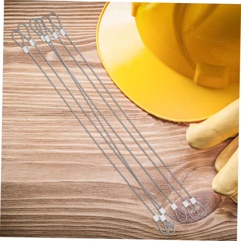 NOLITOY 20pcs Stainless Steel Safety Cable with Loops Antidrop Design