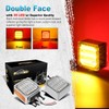 Partsam 2X Square Double Face LED Pedestal Light Cab Fender