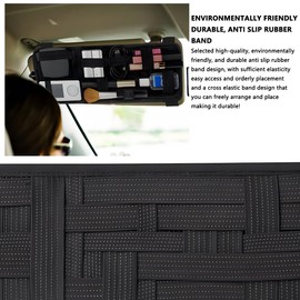 JNNJ Car Sun Visor Organiser, Multifunctional Car Sun Visor Organiser, Car Interior Storage Bag, Car Sun Visor Organiser, Sun Visor Organisers, Store Vehicle Papers (Black)