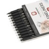 EuroElement Black Fineliner Pens Set Art Supplies 12 Pack Technical