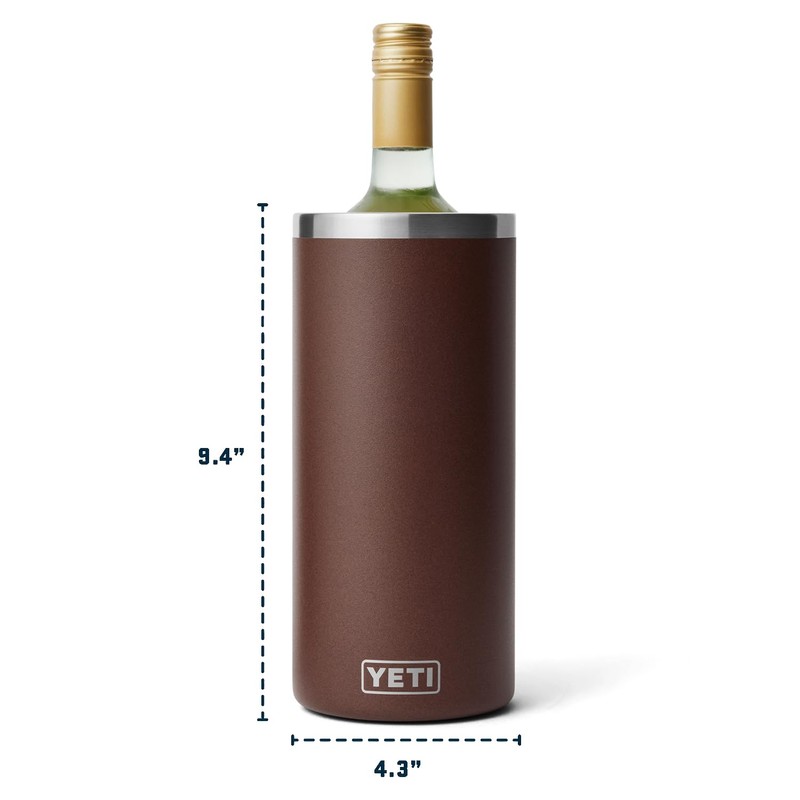 YETI Rambler Wine Chiller, Fits Most Wine Bottles, Wetlands Brown