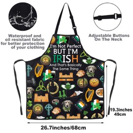 JNIAP Irish Kitchen Apron Ireland Chef Gifts Irish Cooking Apron Irish Blessing Gifts Ireland Apron, Irish Ap, Large