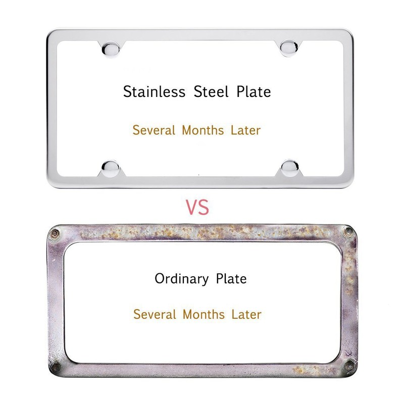 License Plate Frames, Indeed BUY 2 Pcs 4 Holes Slim