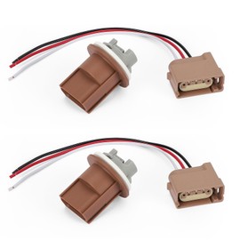YF1Z13411CA 2U5Z13411SA Tail Brake Lamp Socket with Wire Harness For Ford Fiesta Focus Escape F150 F250 Fusion Mustang Transit/Lincoln/Mercury Headlamp Light Socket & Pigtail Connector (Set of 4)