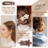6 PCS Flat Hair Clips, French Lay Flat Claw Clips