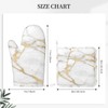 Oven Mitts and Pot Holders White Gold Marble Abstract Silicone