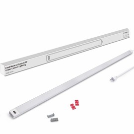 MYPLUS 36 Inch Under Cabinet Lights with Hand Wave, Under Counter Lighting 4000K Natural White,Dimmable,Plug and Play,LED Lights for Kitchen Cabinet, Cupboard, Closet, Desk