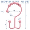 Titanker Shower Curtain Hooks Rings, Rust-Resistant Metal Double Glide Shower