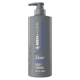 DOVE MEN + CARE Champú Eucalyptus & Birch 1 ct para cabello real que potencia la fuerza del cabello, con revitaliza y fortalece, 18 fl oz
