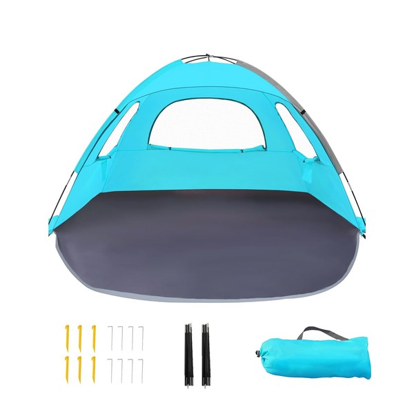 Outterra Beach Tent for 3-4 People, UPF50+ Sun Shelter with