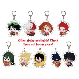 Unbranded My Hero Academia TSUYU ASUI Cute Anime Acrylic Charm Metal Keychain Lanyard Art