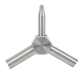 Universal Triangular Wrench Multi Function Intake Valve Key Wrench Tool Stainless Steel for Shooting ToolSilver