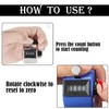 YREYBN 3 Pcs Hand Tally Counters, 4-Digit Number Count Clicker